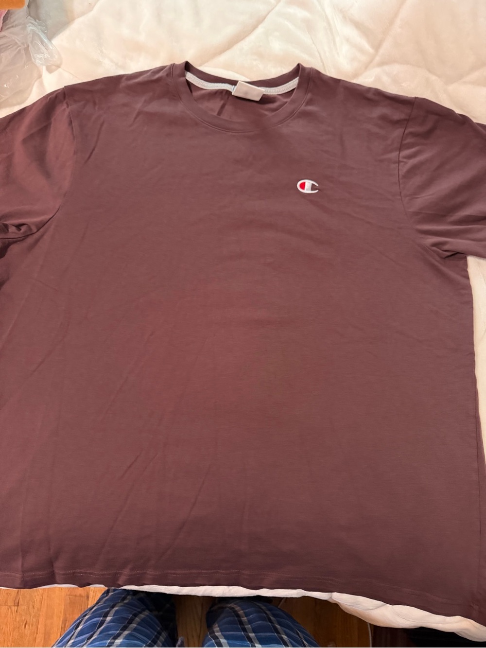 Champion Short Sleeve Crewneck T-Shirt in plum